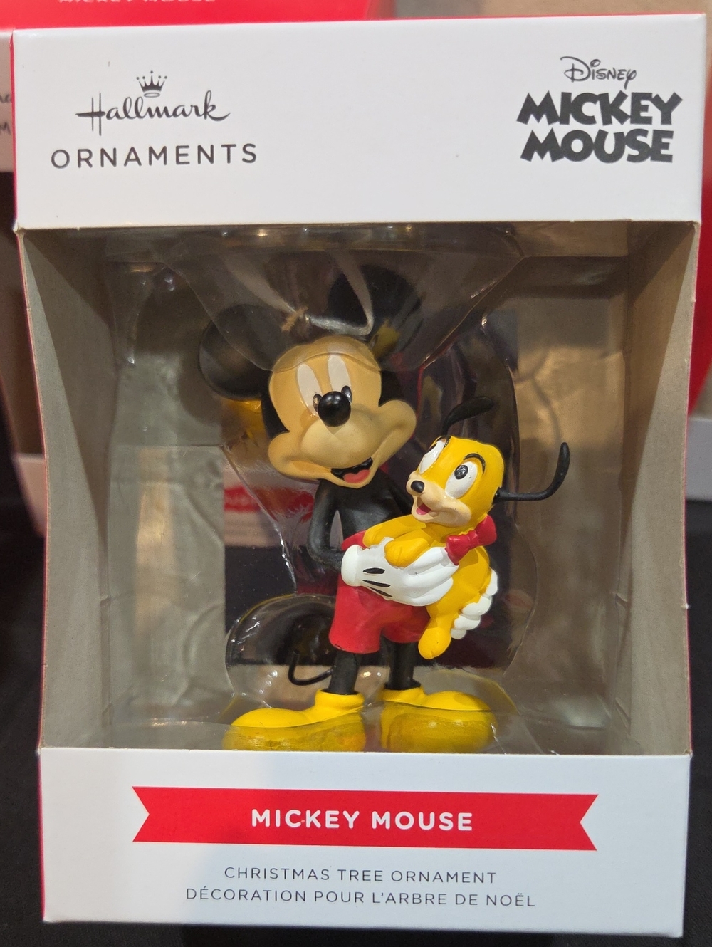 MICKEY MOUSE HOLDING PLUTO PUPPY ORNAMENT